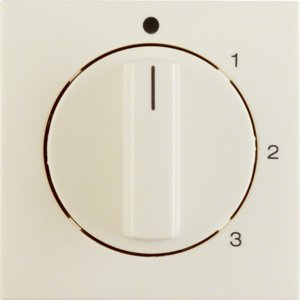 Berker - Abdeckung/Bedienelement für Installationsschalterprogramme Zentralstück mit Drehknopf 1096898200 3S S.1 weiß gl