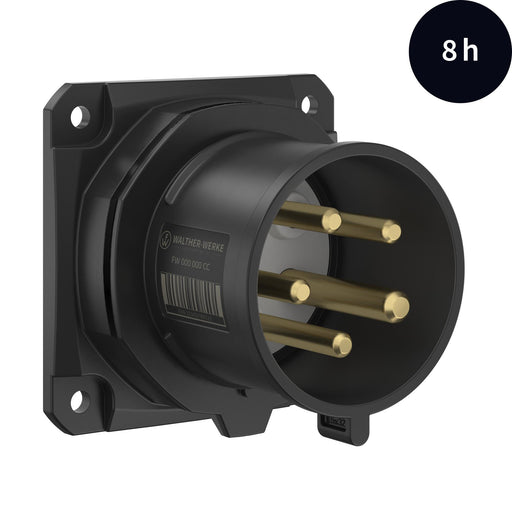 Walther Werke - CEE-Gerätestecker (IEC 60309) CEE NEO Anbaugerätestecker FW631508SK gerade 32A 5P 8h