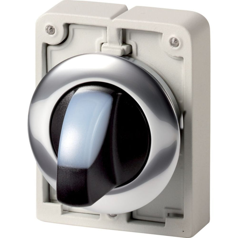 Eaton - Frontelement für Wahlschalter Leuchtwahltaste RMQ-Titan M30C-FWLKV-W rastend Knebelgriff