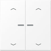 Jung - Abdeckung/Bedienelement für Installationsschalterprogramme Wippe mit Lichtleiter LS 102 KO5P WWM schneeweiß matt