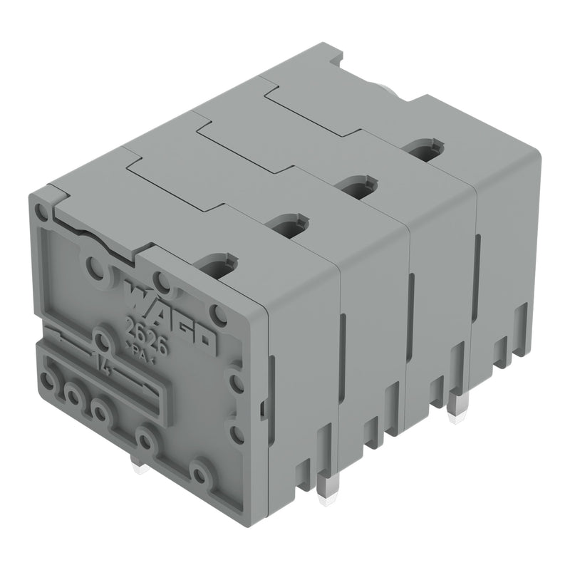WAGO - Leiterplattenklemme 6qmm 2626-1104/010-000 Rastermaß 7,5mm grau − 70 Stück