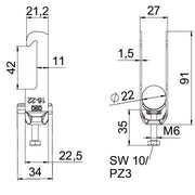 OBO Bettermann - Bügelschelle BS-W1-K-22 FT 16-22mm