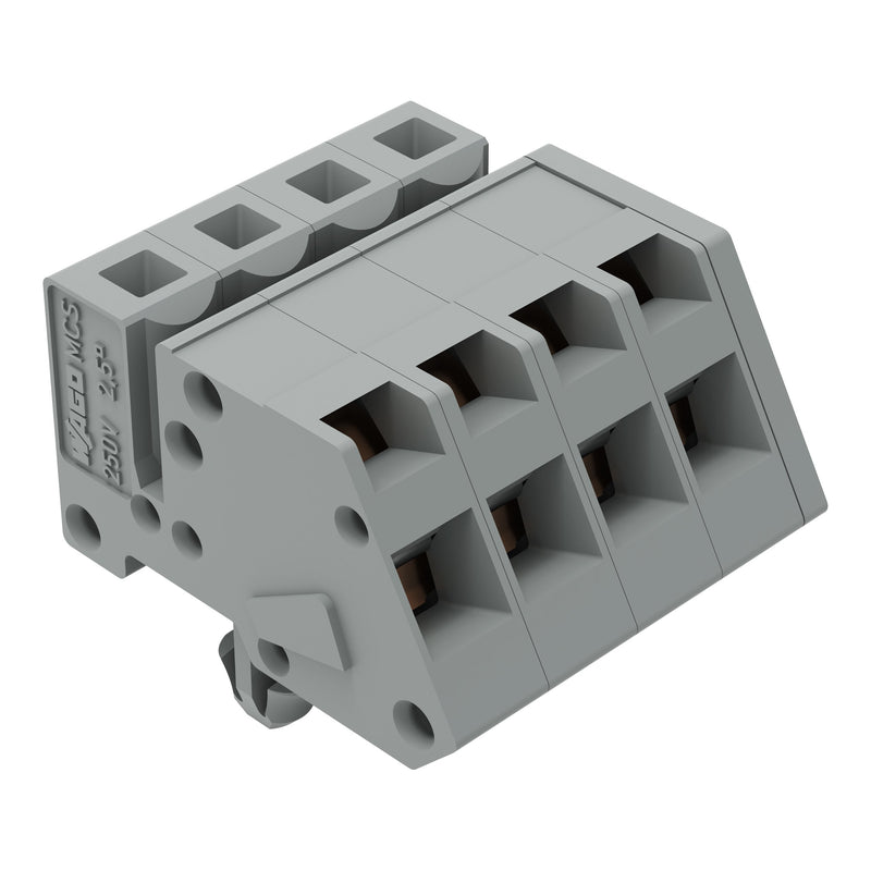 WAGO - Kabelsteckverbinder für Leiterplattensteckverbinder 1-Leiter Federleiste 731-504/008-000 CAGECLAMP 2,5mm²,gr − 50 Stück