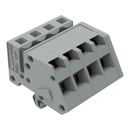 WAGO - Kabelsteckverbinder für Leiterplattensteckverbinder 1-Leiter Federleiste 731-504/008-000 CAGECLAMP 2,5mm²,gr − 50 Stück