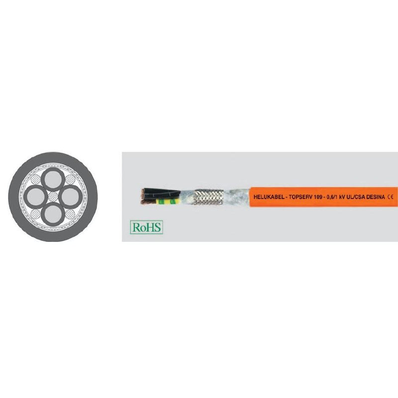 Energiekabel < 1 kV, für ortsveränderlichen Einsatz HEL T 109 4x16 Motor,Servo T 109 4x16 ,Geberltg