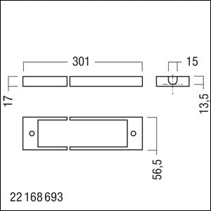 Zumtobel Group - Mechanisches Zubehör/Ersatzteile für Leuchten Rahmen PURESIGN150#22168693 COMSIGN FRAME NTx