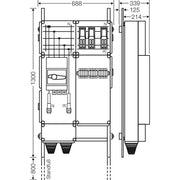 Hensel - Verteilerschrank für Energieversorgung Ladeverteiler Mi EV 43kW 3000 b. z. 3 Ladepunkte