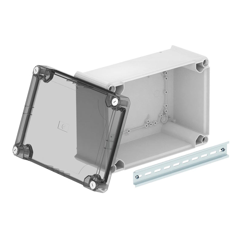 OBO Bettermann - Dose, Gehäuse für Montage auf der Wand/Decke Kabelabzweigkasten geschl. T 350 OE HD TR m. transp. Deckel