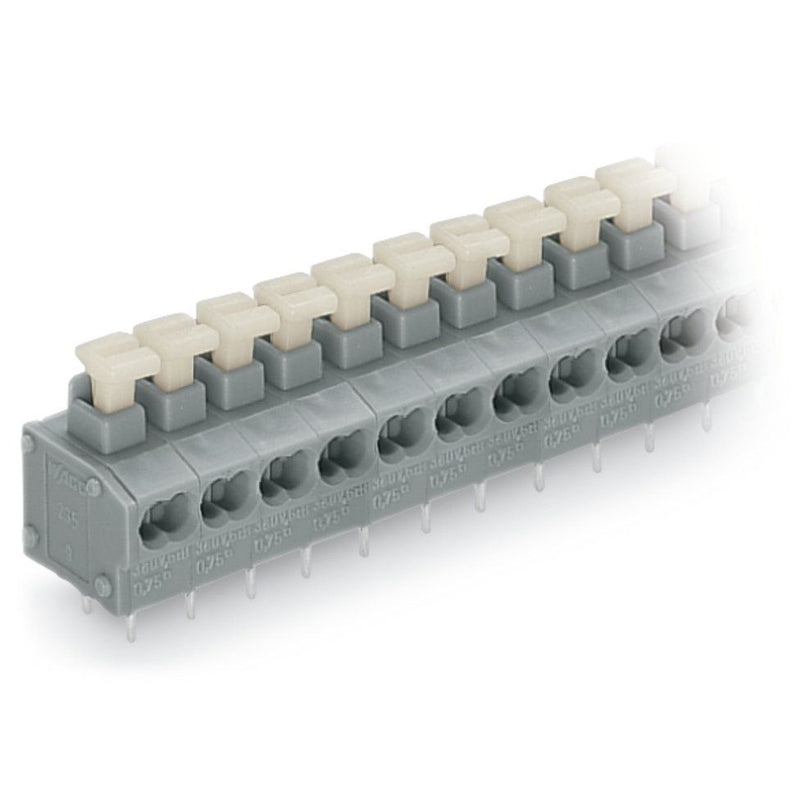 WAGO - Leiterplattenklemme 2-Leiter-Leiterplattenkle. 235-462/331-000 Drücker,0,75mm²,gr − 15 Stück