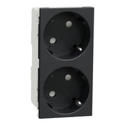 Schneider Electric - Steckdose Doppelsteckdose OL45 Unica NU306654 Berührungsschutz 16A − 10 Stück