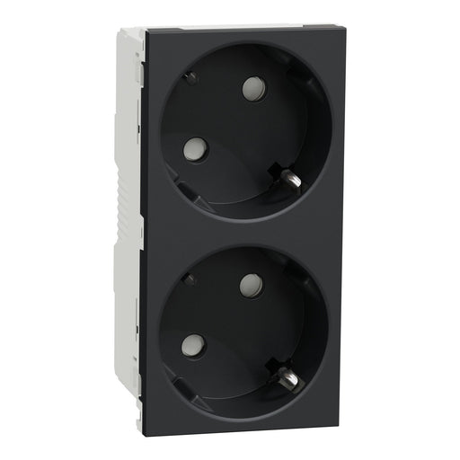 Schneider Electric - Steckdose Doppelsteckdose OL45 Unica NU306654 Berührungsschutz 16A − 10 Stück