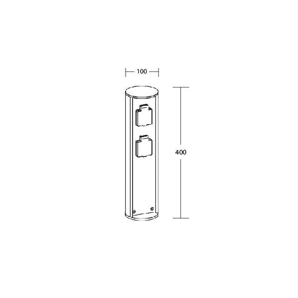 Brumberg Leuchten - Licht-/Energiesäule Anschlusssäule 65421100 graphit