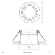 EVN Lichttechnik - Downlight/Strahler/Flutlicht NV Deckeneinbauleuchte 569001 IP20 GX5,3