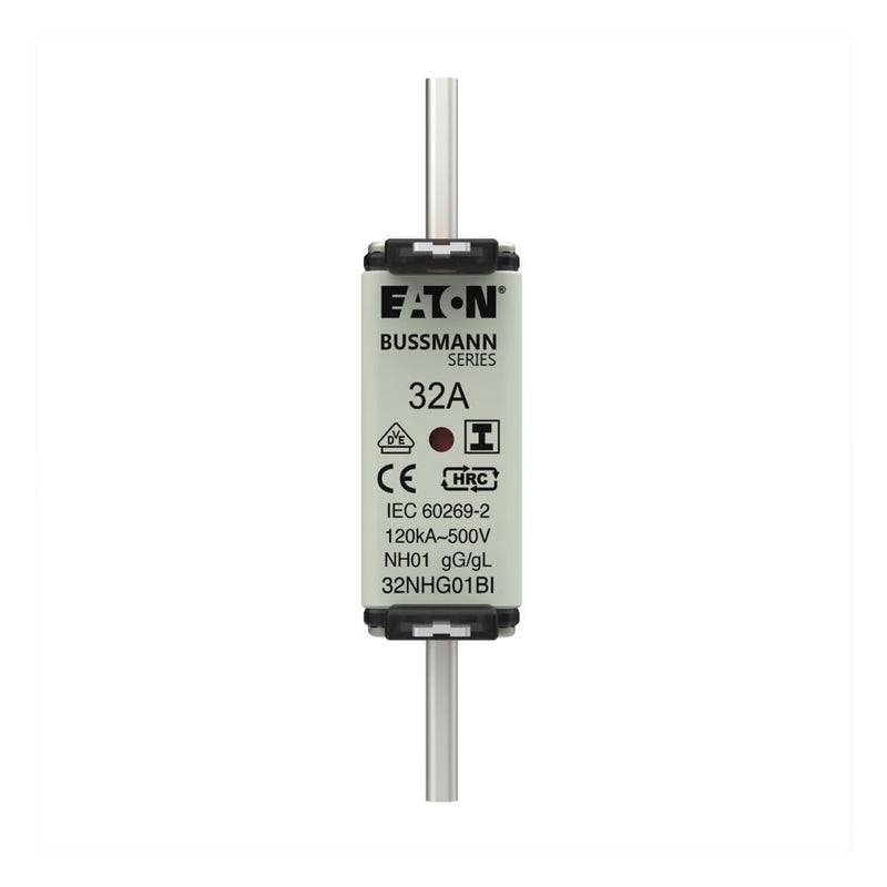 Eaton - Messersicherung Sicherungseinsatz Nieders. NH FUSE 32#32NHG01BI 32A AC 500V 120kA − 3 Stück