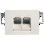 Telegärtner - Kommunikationsanschlussdose Kupfer Modul-Aufnahme 2-fach 100022169 55x41, für GB2/3 − 5 Stück