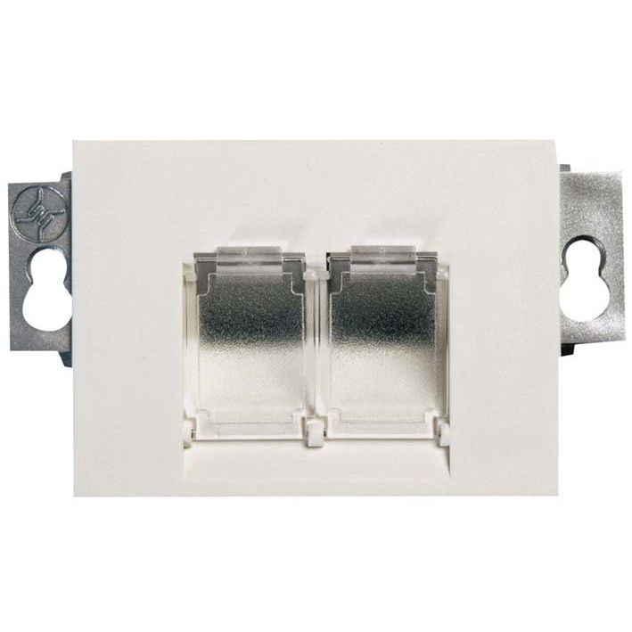 Telegärtner - Kommunikationsanschlussdose Kupfer Modul-Aufnahme 2-fach 100022169 55x41, für GB2/3 − 5 Stück
