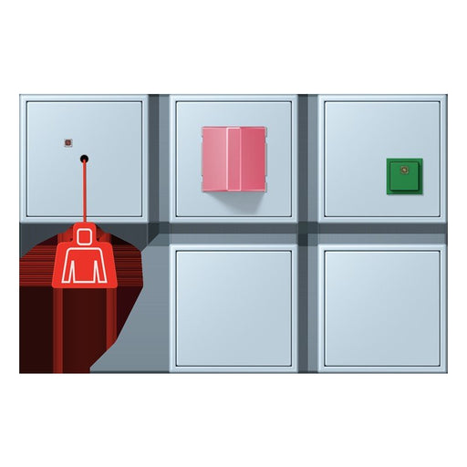 Jung - Behindertenelement für Installationsschalterprogramme Notrufset mit USV NRS LC 0834-2 208