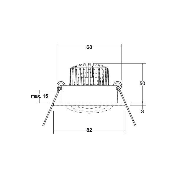 Brumberg Leuchten - Downlight/Strahler/Flutlicht LED-Einbaustrahler 230V 41443083