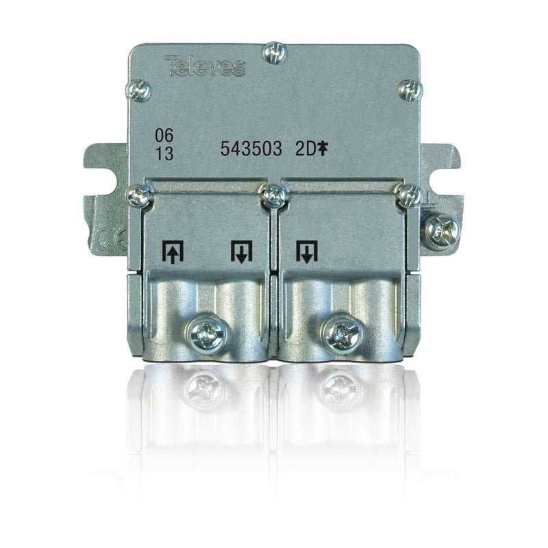 Televes - Abzweiger und Verteiler Easy-F Verteiler 2f. EFV2N 5-2400 MHz VD: 5 dB