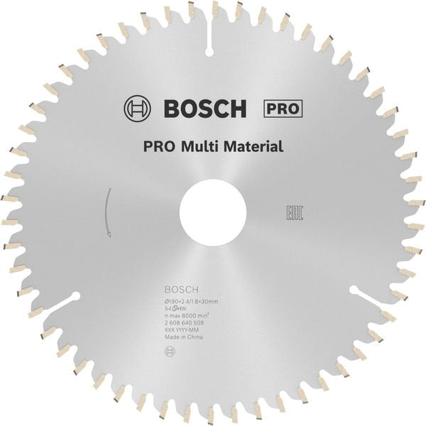Bosch - Kreissägeblatt PRO Multi Material 2608640509 Kreissägeblatt 190 x