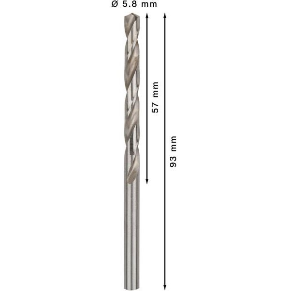 Bosch - Bohrer PRO Metal HSS-G 2608595065 Spiralbohrer 5,8 x