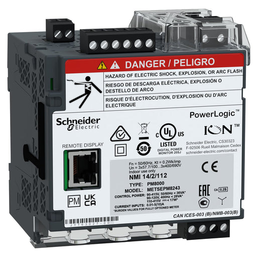 Schneider Electric - Kombimessgerät PM8243 Messgerät zur METSEPM8243 Montage auf DIN-Prof