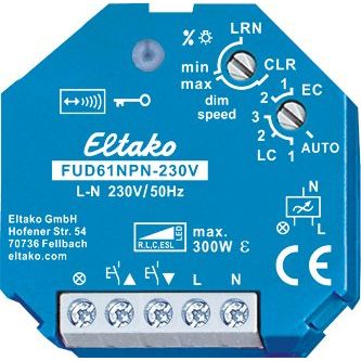Eltako - Funkempfänger Funkaktor Universal FUD61NPN-230V Dimmschalter