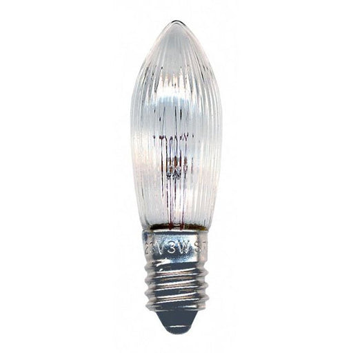 Scharnberger+Hasenbein - Allgebrauchsglühlampe Kerzenform Riffelkerze 13,5x45mm 57184 (VE3) E10 5V 3W Strombr
