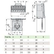 WAGO - Ein- und mehrpolige Klemmenleiste 1-Leiter-Stiftleiste 2092-1503/002-000 CAGECLAMP,2,5mm²,lgr − 100 Stück