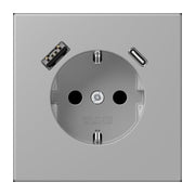 Jung - Steckdose SCHUKO Steckdose LC 1520-15 CA 204 gris moyen (32012)