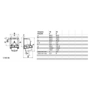 Bals Elektrotech - CEE-Gerätestecker (IEC 60309) Aufbau-Gerätestecker 26054 5p 400V 6h IP67