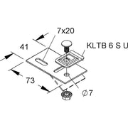 Niedax - Montageplatte für Kabeltragsystem Auflager KLA 6 − 25 Stück