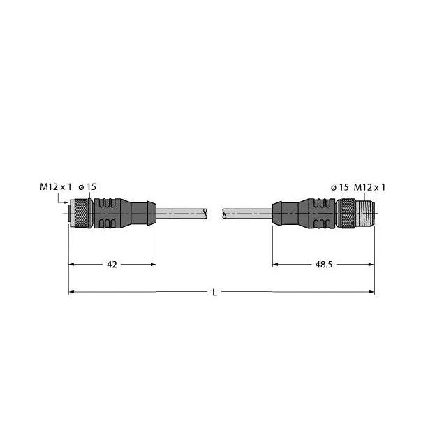 Turck - Konfektioniertes Sensor-Aktor-Kabel RFID-Leitung RK4.5T-2-R #6699200 Standard − 1 Stück