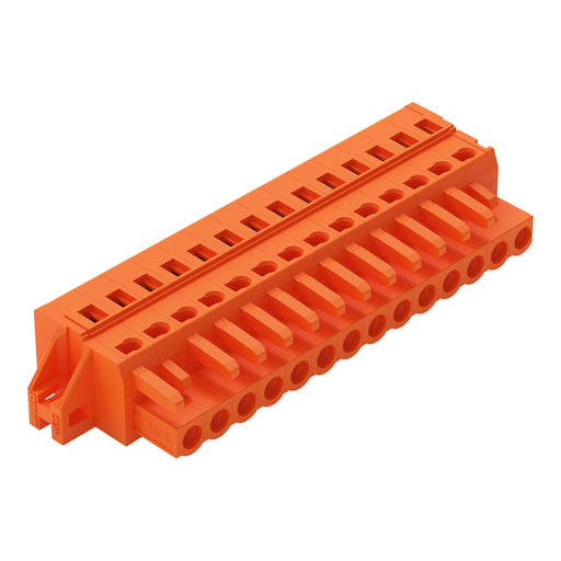 WAGO - Kabelsteckverbinder für Leiterplattensteckverbinder 1-Leiter-Federleiste 231-314/031-000 CAGECLAMP,2,5mm²,or − 25 Stück