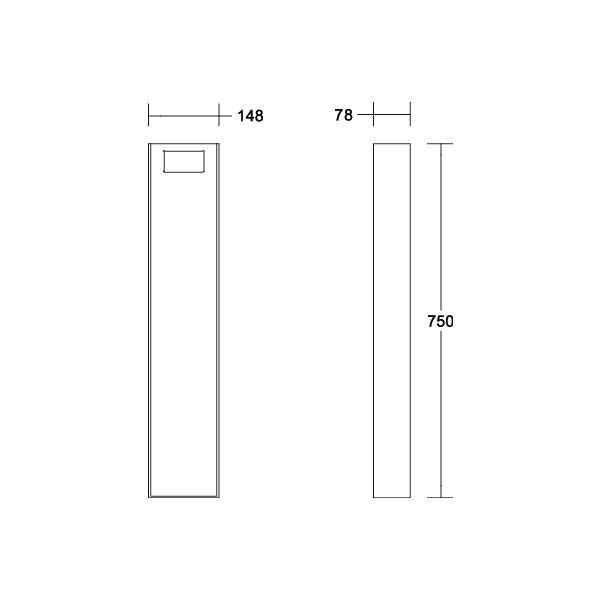 Brumberg Leuchten - Licht-/Energiesäule Poller 750mm 81475180