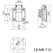 Bals Elektrotech - Schutzkontakt-Anbausteckdose Schutzkontakt-Anbausteckdo 71142