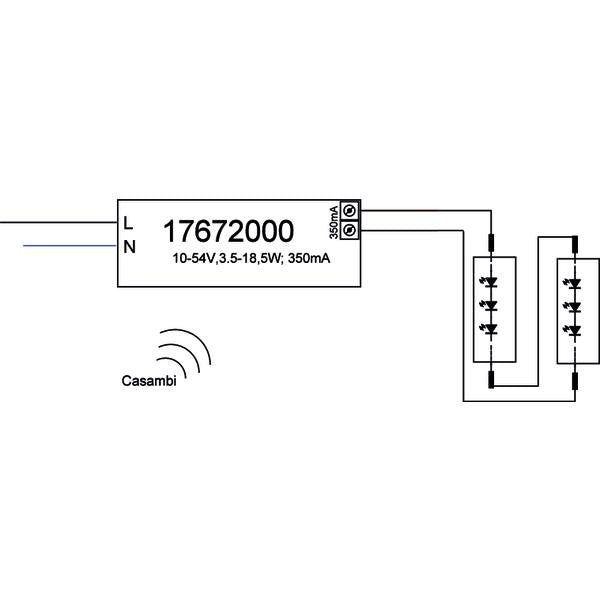 Brumberg Leuchten - LED-Betriebsgerät LED-Konverter Casambi 17672020 350mA 3,5-18,5W