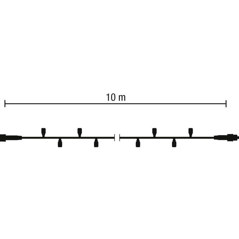 Scharnberger+Hasenbein - Festbeleuchtung LED-String-Lite 10m 58604 E14 230V sw ohne LM