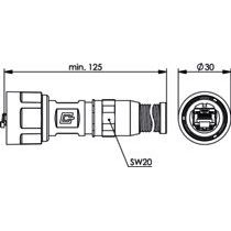 Telegärtner - Modularer Steckverbinder STX V1 RJ45-Steckerset 100007456 AWG24-27 Cat.6 M