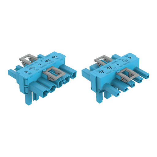 WAGO - Kompaktverteiler für steckbare Gebäudeinstallation T-Verteiler 770-620 1xSt., 2xBu., 5-p