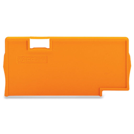WAGO - Abschluss- und Zwischenplatte für Reihenklemme Trennplatte 2mm 2006-1394 überstehend,orange − 25 Stück