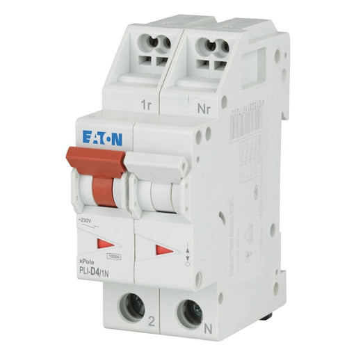 Eaton - Leitungsschutzschalter PLI-D4/1N D 4A, 1p+N Steckkl