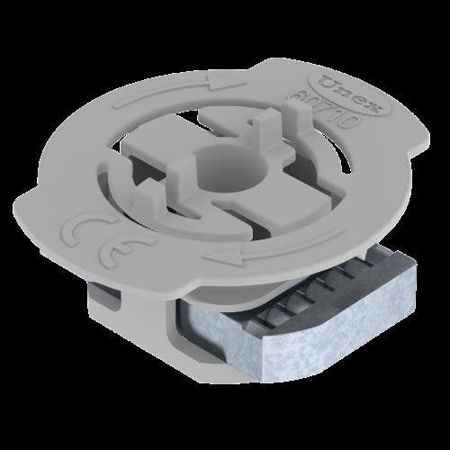 Unex - Gleitmutter Gleitmutter mit Feder 60710-C6 grau M8 Klasse 6 − 50 Stück by Unex
