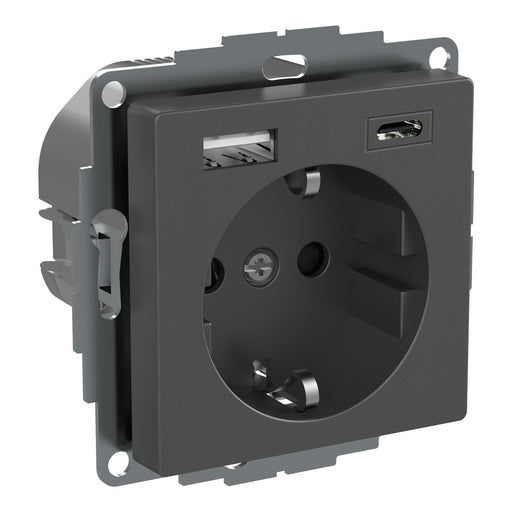 Elso - Steckdose m. USB-Ladegerät WDE003174 TypA u.TypC3,0Aanth