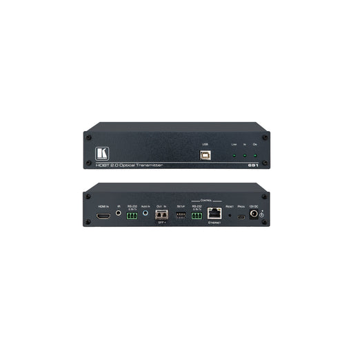 Kramer - Kommunikationstechnik-Adapter LWL-Übertrager mit USB 691 4K 60 4:2:0mM/SM