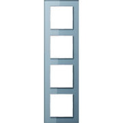 Jung - Abdeckrahmen Glasrahmen 4-fach bl/gr AC 584 GL BLGR waage/senkrecht