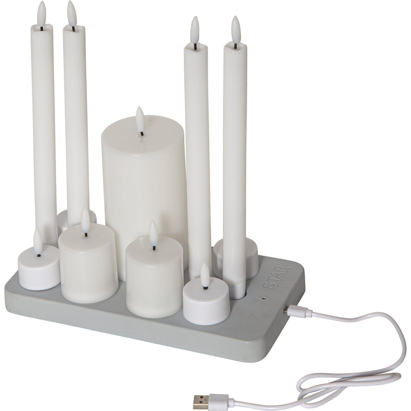 Star Trading - Festbeleuchtung LED-Kerzen-Set 11Stk. 061-03 inkl. Ladestation