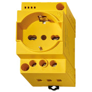 Finder - Steckdose Reiheneinbau Steckdose f. Schaltschrank 7U.00.8.230.0012 gelb, mit LED