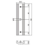 Brumberg Leuchten - Elektrisches Zubehör/Ersatzteile für Leuchten Längsverbinder mechanisch 87116680 alu
