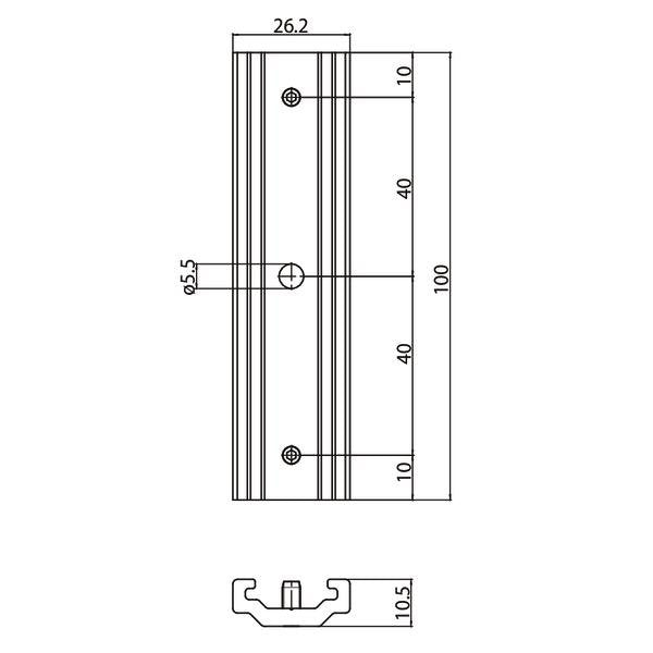 Brumberg Leuchten - Elektrisches Zubehör/Ersatzteile für Leuchten Längsverbinder mechanisch 87116680 alu
